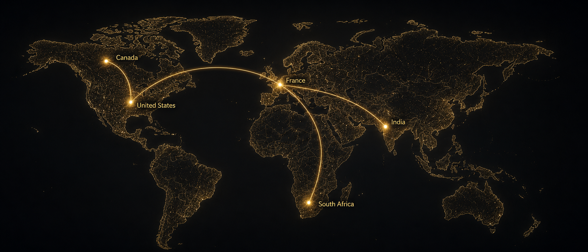 Global instructor network across Canada, the United States, France, India, and South Africa
