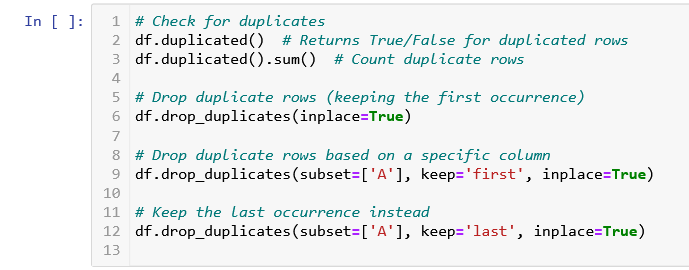 dealing with duplicates